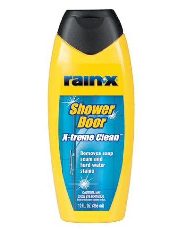 Rain-X 630035 X-Treme Clean Shower Door Cleaner, 12 Fl. Oz, Formulated To Clean Glass Shower Doors - Easy To Use, Removes Soap Scum, Dirt, Hard Water Build-up, Calcium, Lime Stains And Rust Stains