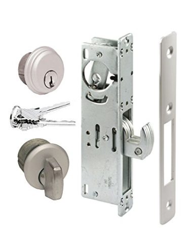 Pacific Doorware Storefront Door Mortise Lock Hook Deadbolt & Cylinder Combo, Adams Rite Cam (Aluminum, 1 1/8")