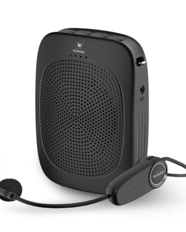 Wireless Voice Amplifier with Headset Microphone,Personal Wireless Bluetooth Amplifier with Mic,Teachers Microphone Wireless,Mini Megaphone Speaker,Portable PA System for Classroom C002