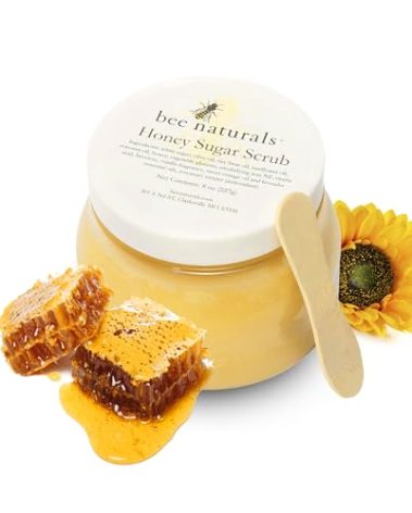 Luxurious Honey Sugar Scrub 8oz – Gentle Exfoliating Blend for Face, Body & Feet with Honey, Coconut & Essential Oils – Nourishing Moisture with Signature Vanilla Fragrance for Radiant Skin
