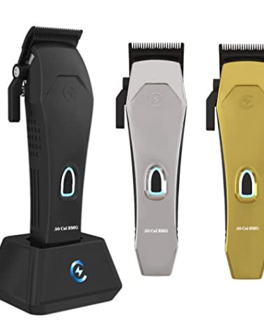 Caliber Pro - .50 Cal BMG Clipper - Professional Cordless Magnetic Motor Clippers - Quiet Operation Trimmer - Rechargeable Powerful Battery - Easy Zero Gap Cut - Hair Grooming Tool for Men