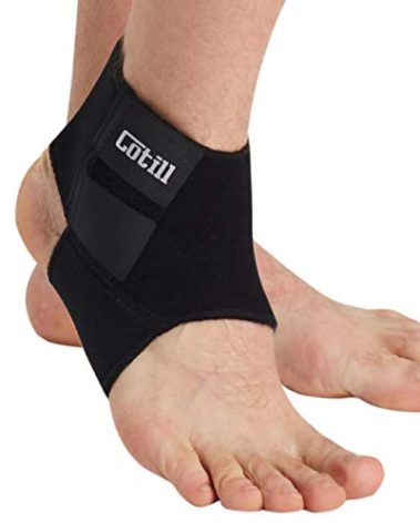 Cotill Ankle Support for Men and Women -Neoprene Breathable Adjustable Ankle Brace Sprain for Running, Basketball (Large)