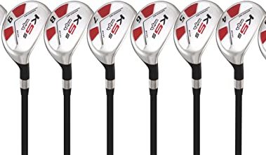 Majek Senior Mens Golf All Hybrid Complete Full Set which Includes #3 4 5 6 7 8 9 PW Senior Flex with Midsize K5s Design High Traction Tech Grips Right Handed Clubs