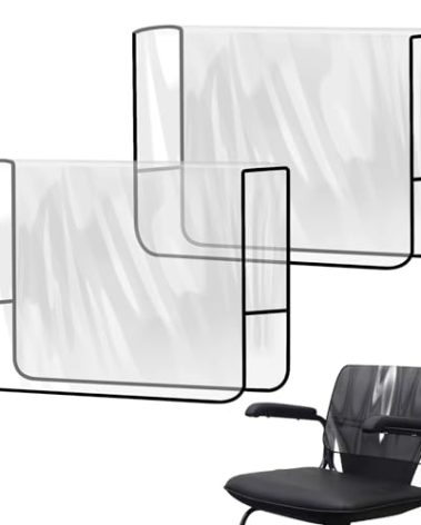 2Pcs Salon Chair Cover Protectors,Clear Square Hairdressing Chair Back Covers for Fits Most Standard Chairs,Reinforced Precision Sewn Clear Covers to Prevent Damage to Spa/Salon Chairs (2)