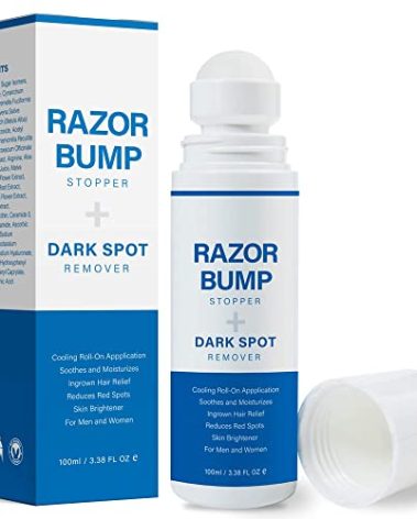 Razor Bump Stopper with Ingrown Hair Treatment: Razor Bumps Treatment for Men and Women, After Shave Solution for Ingrown Hairs and Razor Burns, Roll on Applicator- 3.38 Fl Oz