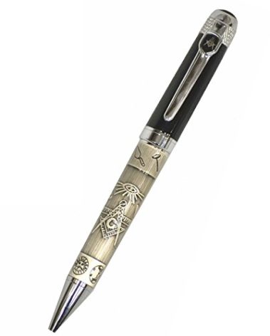 Treasure Gurus Blue Lodge Masonic Quality Heavy Weight Ballpoint Pen Gift Set