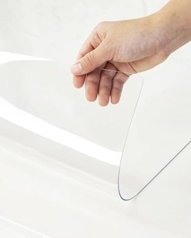 Warmstar Clear Table Cover Protector 40 x 84 Inch,1.5mm Thick Plastic Table Cover Rectangle,PVC Clear Table Protector,Desk Protector Mat for Kitchen, Dresser, Writing Desk，Dining Room Table