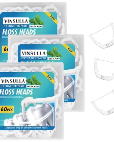 Ultraclean Access Flosser Refill Heads, Compatible with Listerine Ultraclean Access Flosser, Mint 60 Count (Pack of 3)