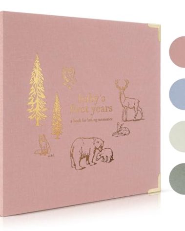 Keepsake Baby Memory Book for Boys and Girls – Timeless First 5 Year Baby Book – Neutral Journal Scrapbook or Photo Album - Record a Milestone for Every Event from Birth to Age 5
