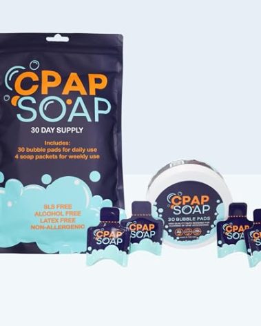 CPAP Soap Cleaner - CPAP Soap Cleaning Kit with Disposable Pads and Gentle Detergent, Unscented Non-Alcohol Cleaning Wipes - 30 Day Supply