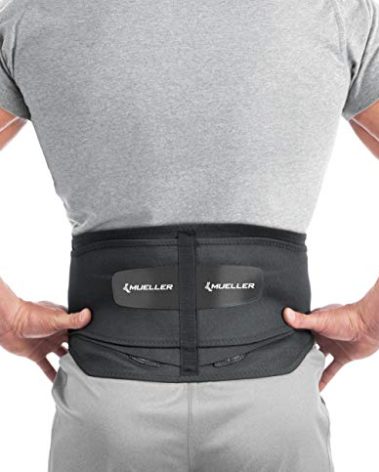 MUELLER Sports Medicine Adjustable Lumbar Back Brace with Removable Pad, Back Pain Relief Support for Men and Women, Ideal for Upper and Lower Back Pain, Sciatica, Scoliosis, Black, Plus Size