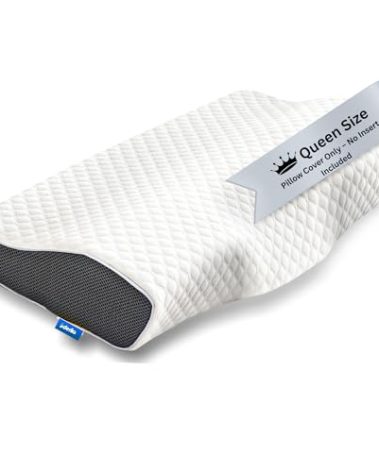 Derila Queen Size Pillowcase | Designed to Keep Your Derila Memory Foam Pillow for snoring Relief Covered and Protected with This Crisp, Clean, White Pillowcase Made from Premium Materials