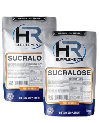 HR Supplements Sucralose Powder | 250 Grams | Zero Calorie Sweetener & Keto Sugar Substitute | Hard Rhino