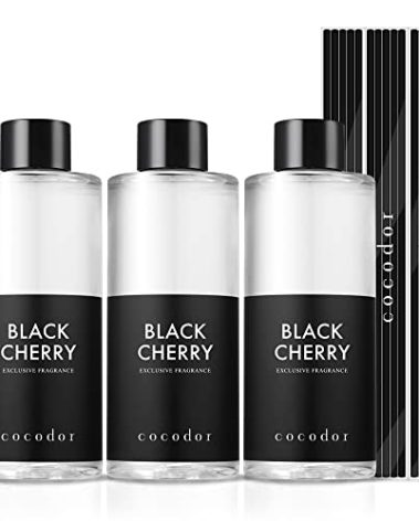 Cocod'or COCODOR Reed Diffuser Oil Refill/Black Cherry /6.7oz / 3 Pack/Aromatherapy, Home Fragrance, Scented Oils, Oils for Reed Diffuser, Bathroom Home Decor
