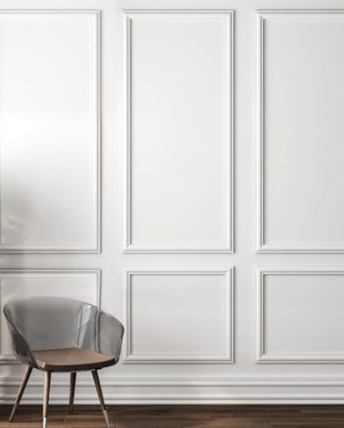 Pangda Peel and Stick Wall Molding Kit, 3D Premade Accent Molding Wainscoting Panel for Interior Wall Moulding Decor, Ready to Assemble Wainscoting Accent Panel (3 Set,54 x 24 in)