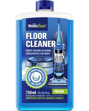 WoldoClean Robot Vacuum Floor Cleaning Concentrate for Mops - compatible with Roborock, Tineco, iFloor, etc. 25oz for 75-150 uses