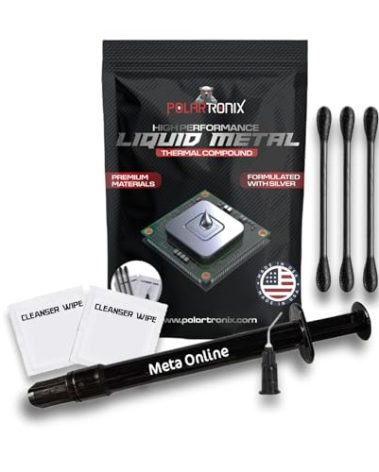 Liquid Metal Thermal Paste 1.5 Gram - Made in USA Liquid Metal for PS5 - CPU - GPU - Xbox - Game Consoles Best for overclocking Thermal Paste