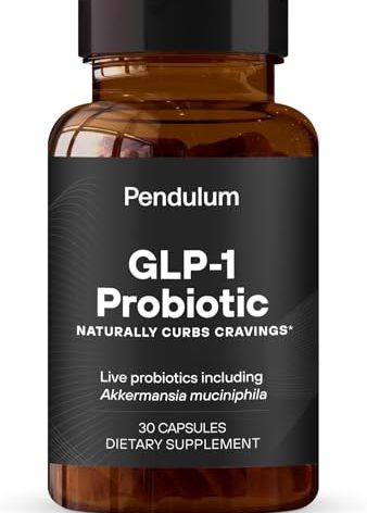 Pendulum GLP-1 Probiotic – Relieves GLP-1 Digestive Issues Like Bloating, Constipation & Diarrhea | Improves Regularity & Gut Health with Akkermansia & Other Strains (30 Capsules)