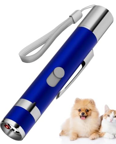 MeliInma Interactive Cat Toy for Indoor Cats, 5 Patterns and 3 Modes, Rechargeable Pointer Toy for Pets Playing and Training, Blue
