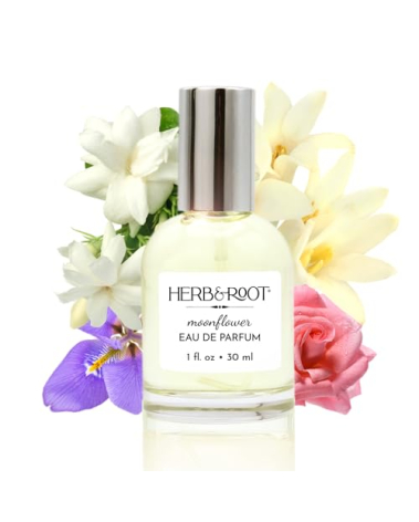 Herb & Root Moonflower Eau de Parfum: Tuberose, Jasmine, Rose & Orris - Clean, Long-Lasting Perfume for Women, Cruelty-Free, Phthalate & Paraben-Free, fl oz Womens Fragrance