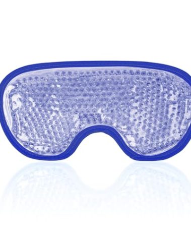 NEWGO Cooling Eye Mask for Puffy Eyes, Cold Eye Mask Eye Ice Pack for After Eyes Surgery, Tension Stress Relief, Itchy Eyes, Headaches, Dark Circles - Navy Blue