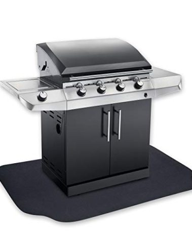 GRILLTEX Under the Grill Protective Deck and Patio Mat, 39 x 72 inches, Black