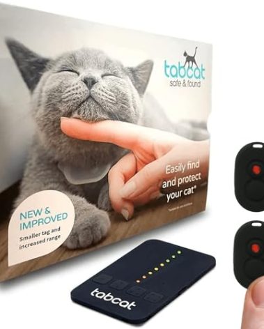 Tabcat V2 Cat & Kitten Tracker - More Accurate Than GPS - No Monthly Fee or Subscription - Includes 2 Homing Tags - Up to 500ft Range - Small & Lightweight Tags Perfect to Find Indoor & Outdoor Cats