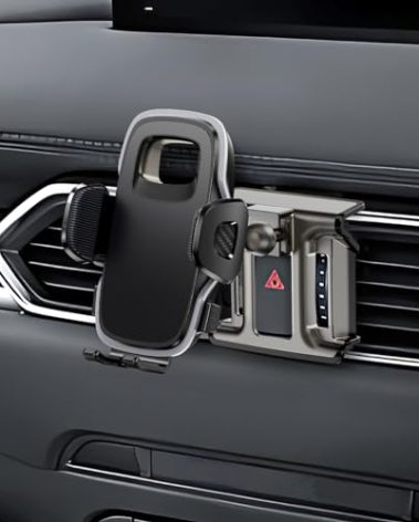 ELOHEI for Mazda CX5 Phone Holder with Custom Base, Car Phone Holder for 2017-2024 Mazda CX5 Accessories, Specifically Design Mazda CX5 Phone Mount for 4.7-7 in Phones