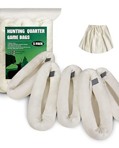Gociean Game Bags Elk Hunting Meat Bags, 60inch 5-Pack Rolled Heavy Duty Quarter Bag, Reusable & Breathable Meat Game Bag with Reflective Strip for Elk, Caribou, Deer, Moose, Antelope, Duck