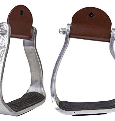 Tahoe Tack Angled Engraved Knee Relief Western Show Stirrups