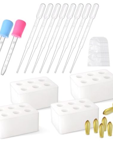 NFFTYUUT Reusable Silicone Suppository Molds Kit, 2ML | Includes 4 Suppository Mold Trays and 10 Droppers, Ideal for DIY Suppositories Making for Applicators, Durable Suppositories Mold for Women, Men