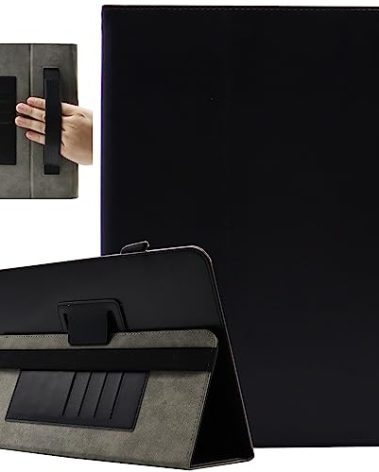 Universal 10 Inch Tablet Case, Universal 10.1 Inch Tablet Case, Viclowlpfe Protective Folio Stand Android Case for 9.6-11 Inch Tablet with Hand Strap and Cards Slots, Black