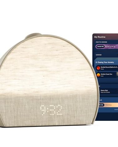 Hatch Restore 3 Sunrise Alarm Clock, Sound Machine, Smart Light (Greige) - White Noise, Screen-Free Sleep Routine