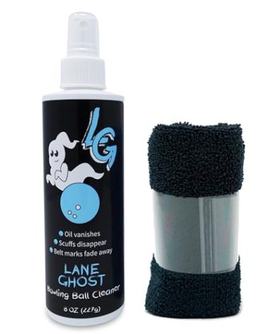 Lane Ghost Bowling Ball Cleaner Spray - USBC Approved - Oil, Scuff, and Belt Mark Cleaner - Restores Tack and Prolongs Lifespan of Ball