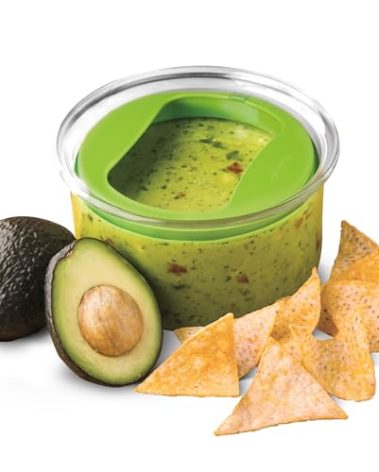 ProKeeper Fresh Guacamole Plastic Kitchen Storage Container with Airtight Lid (Green), for Guacamole and Food Storage