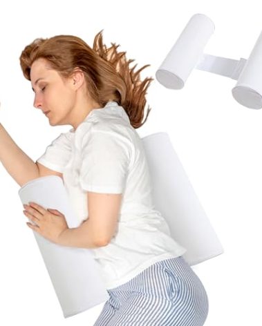 BALAPET Body Pillow for Side Sleeper Back Sleeper, Roll Cylinder Pillow for Better Sleep Breathing (White, Standard Size)