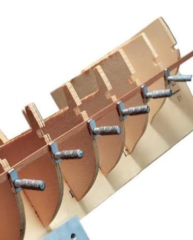 Micro-Mark All-Metal Ship Model Planking Clamps – Set of 10, 1-1/4'' x 1/4'' – Stepped Design for Tight Joints, Knurled Aluminum Grip, Fits Bulkheads as Thin as 1/8