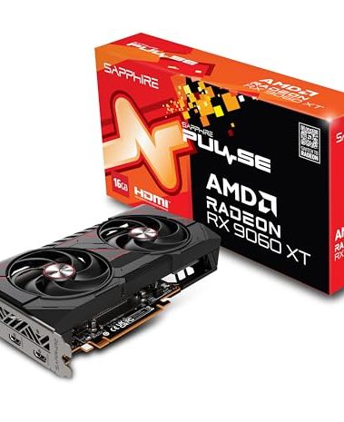 Sapphire 11350-03-20G Pulse AMD Radeon™ RX 9060 XT Gaming OC Graphics Card with 16GB GDDR6, AMD RDNA 4