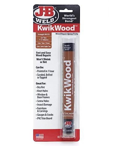 J-B Weld 8258 KwikWood Wood Repair Epoxy Putty Stick-7 inch, Beige