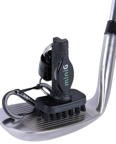 Grooveit Mini Golf Brush The Small MiniG 'Dry Scrubber' Features A Detachable Magnet, Heavy-Duty Nylon Bristles, and 3-Yr Warranty - Used On All Professional Golf Tours - Golf Accessory of 2023