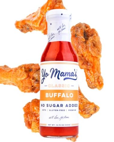Yo Mama’s Foods Keto Buffalo Dipping, Marinade & Wing Sauce - Pack of (1) - Low-Zero Carb, No Sugar Added, Whole30, Paleo, Gluten and Soy Free, and Low Calorie!