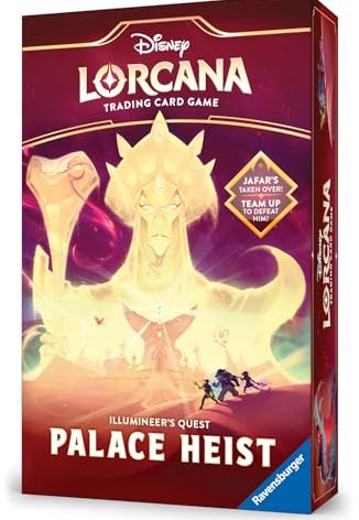 Ravensburger Disney Lorcana TCG: Illumineer’s Quest – Palace Heist | Cooperative Adventure Against Jafar | Solo or Team Play| Includes Exclusive Cards & Playmat | Ages 8+