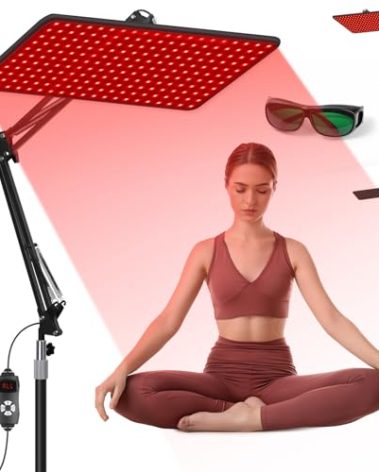 BEICHEN Red Light Therapy for Body and Face, 660nm 850nm 940nm Infrared Redlight-Therapy Lamp Device with Large Panel and Stable Stand at Home, Idea Gift for Women Wife Mom Sister Girlfriend