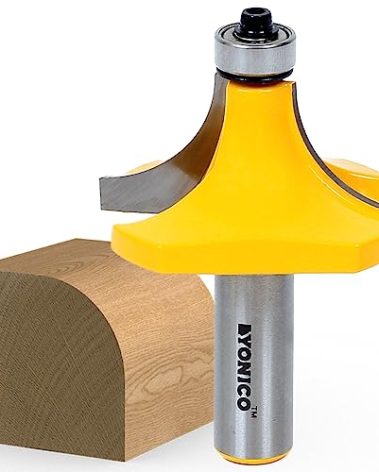 YONICO 13168 3/4-Inch Radius Round Over Edge Forming Router Bit 1/2-Inch Shank