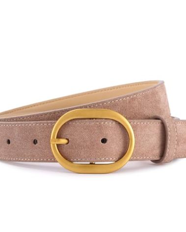 TILAFEYO Women's Suede Belt Casual Genuine Leather Jeans Belts Gold Buckle Elegant Waist Dress Belts
