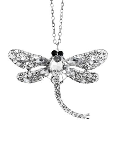 Bling Dragonfly Car Mirror Hanging Accessories, Crystal Diamond Car Interior Ornament Pendant for Women, Lucky Rear View Mirror Charm for Auto Decoration Present