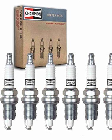 6 pc Champion Copper Plus Spark Plugs compatible with Jeep Grand Cherokee 4.0L L6 1993-1998