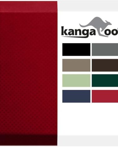 KANGAROO Thick Ergonomic Anti Fatigue Mats for Kitchen Floor, Cushioned Standing Office Desk Mat, Waterproof Scratch Resistant Topside, Supportive All Day Comfort Padded Foam Rugs, 20x32, Red