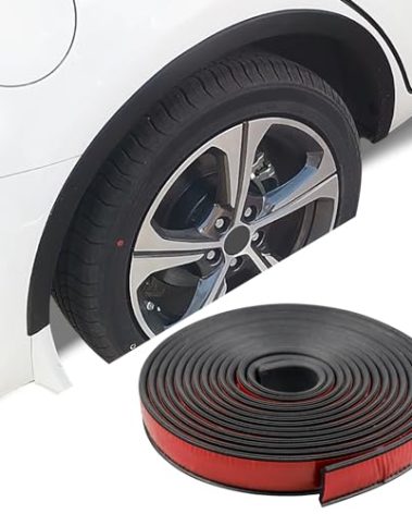 20Ft Car Wheel Arch Trim, Fender Flares Arches Wing Expander Car Wheel Eyebrow Anti-Collision Strip for Pickup SUV Fender Flare Edge Trim (3CM)