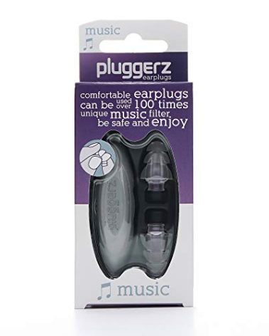 PLUGGERZ Music EARPLUGS – Protects Your Ears from Excessively Loud Music - Hypoallergenic Silicone - Comfortable for Festivals - Over 100 Uses - Storage Box Included